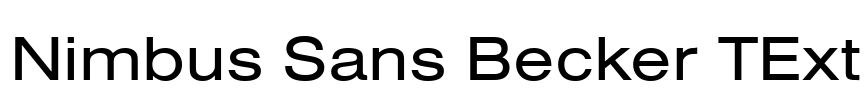Nimbus Sans Becker TExt Font Image