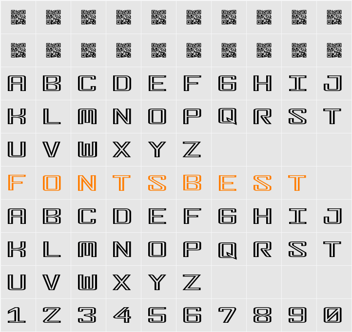 FonderianFineline Character Map
