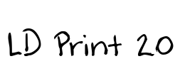 LD Print 20 Font Image