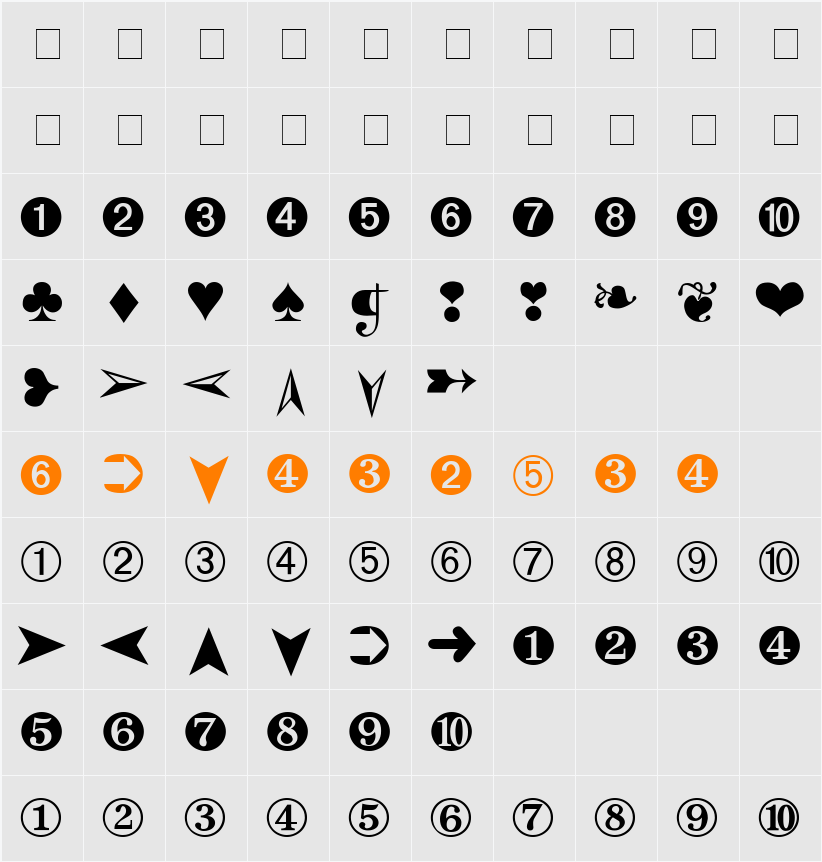 Dingthing 2 Character Map