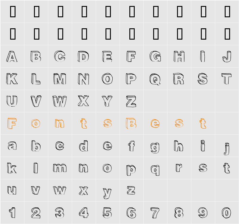 BlockDog Character Map
