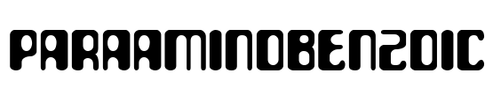 ParaAminobenzoic Font Image