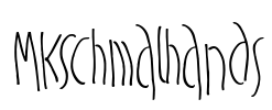 MKSchmalhands Font Image