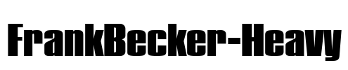 FrankBecker-Heavy Font Image