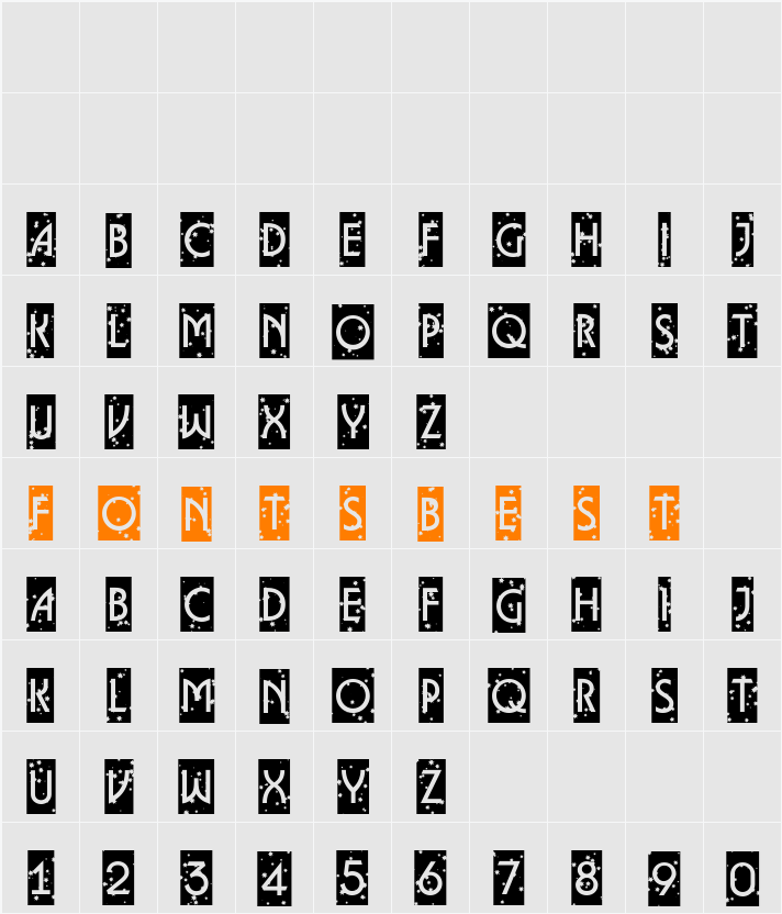 a_LancetCmStNt Character Map
