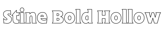 Stine Bold Hollow Font Image