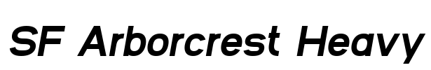 SF Arborcrest Heavy Font Image