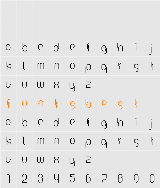 Scripio B Stencil Character Map