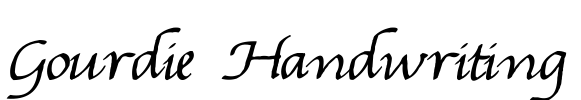 Gourdie Handwriting Font Image