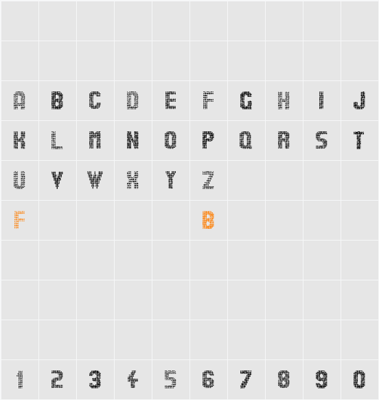 Stardots Character Map