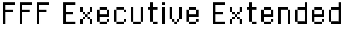 FFF Executive Extended Font Image
