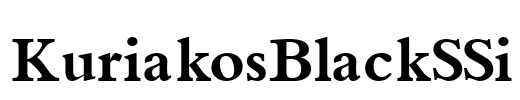 KuriakosBlackSSi Font Image