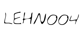 LEHN004 Font Image