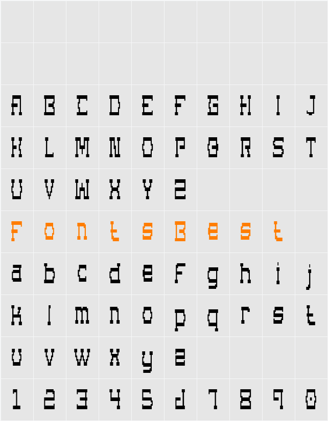 Superago Condensed Character Map