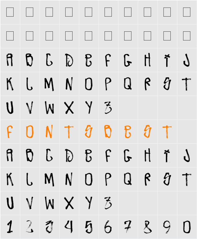 Zdarx Hardcore Character Map