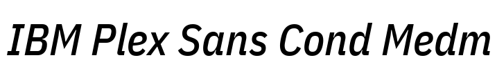 IBM Plex Sans Cond Medm Font Image