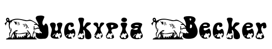 Luckypig Becker Font Image