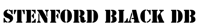 Stenford Black DB Font Image