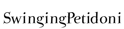 SwingingPetidoni Font Image