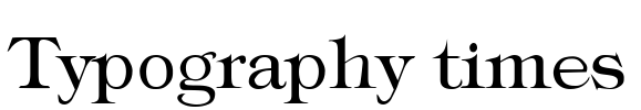 Typography times