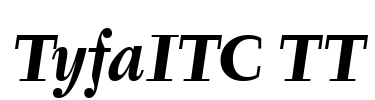 TyfaITC TT Font Image