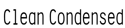Clean Condensed Font Image