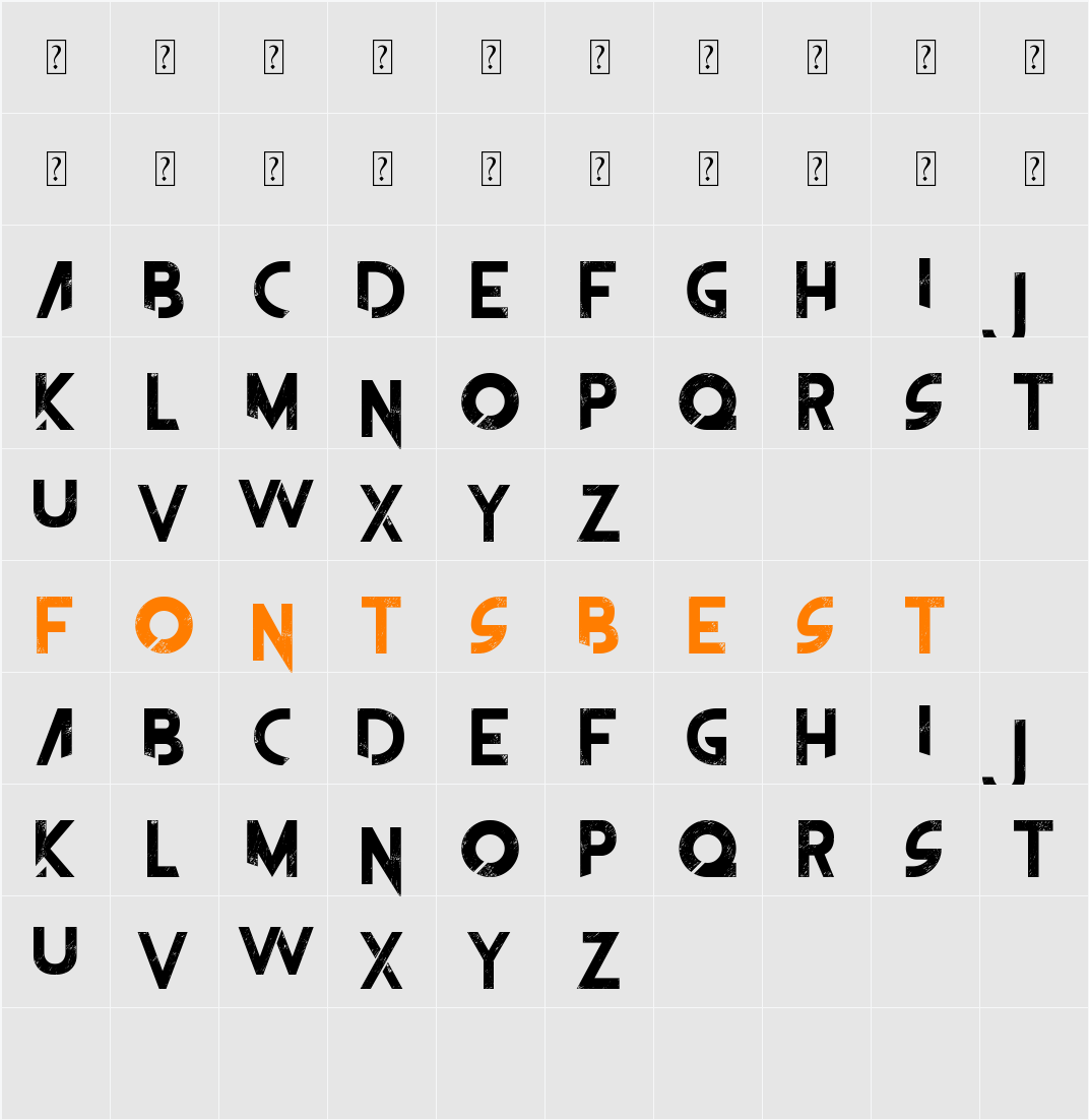 The Frontman Character Map