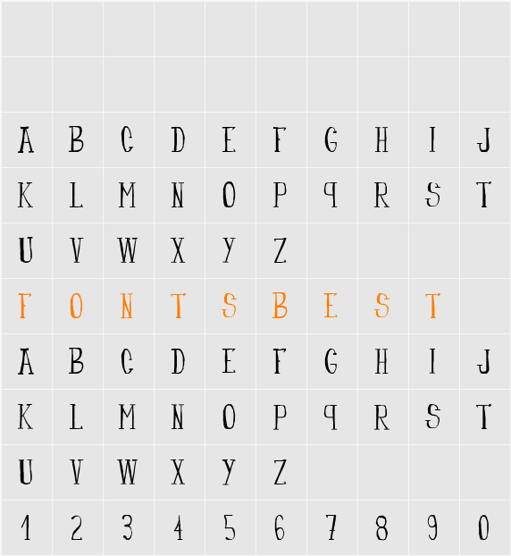 fanfarone-bold Character Map