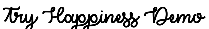 Try Happiness Demo Font Image