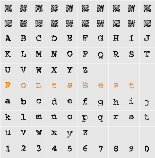 StrungPiano Character Map