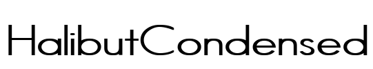 HalibutCondensed Font Image