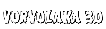 Vorvolaka 3D Font Image