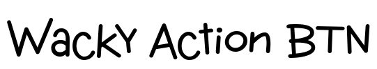 Wacky Action BTN Font Image