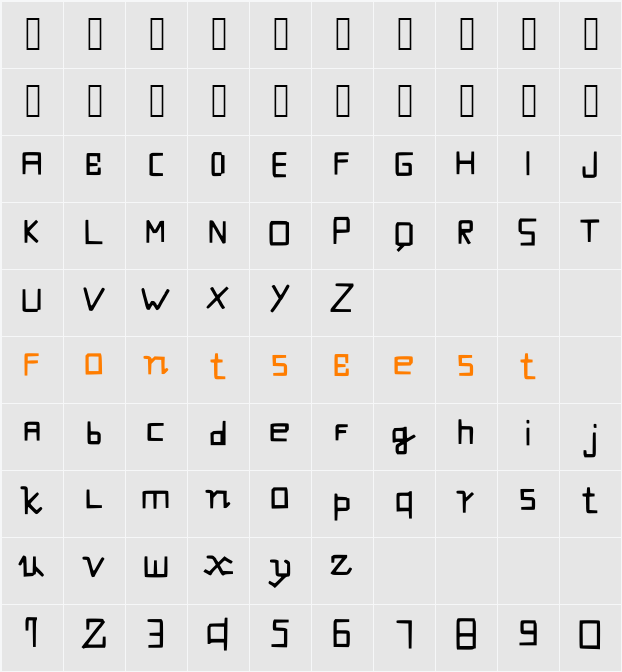 FuturisticEvolution Character Map