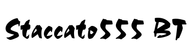 Staccato555 BT Font Image