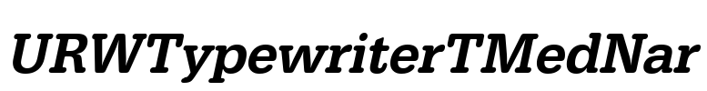 URWTypewriterTMedNar Font Image