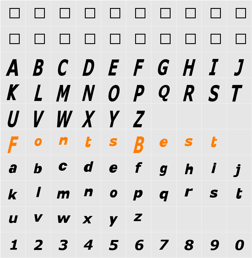 Kitty Katt Character Map