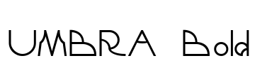 UMBRA Bold Font Image