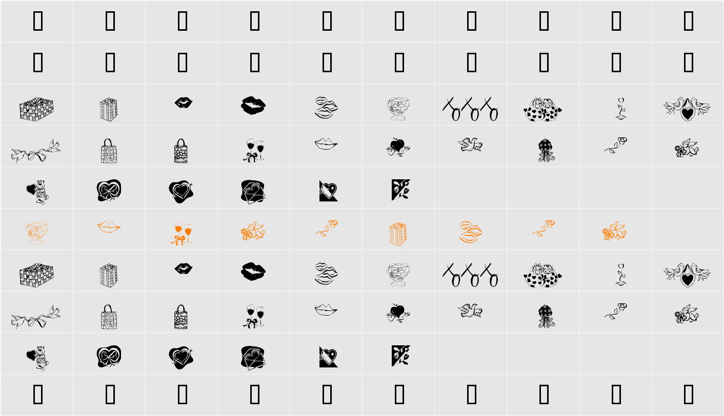 KR Be Mine Forever Character Map