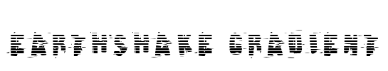 Earthshake Gradient Font Image