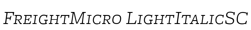 FreightMicro LightItalicSC