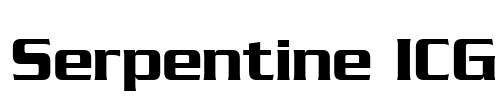 Serpentine ICG Font Image