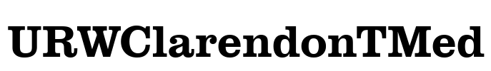 URWClarendonTMed Font Image