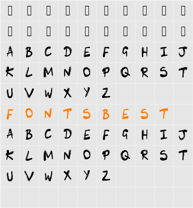 SK_LUNIE Character Map