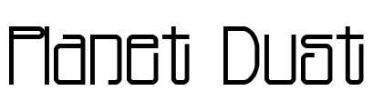 Planet Dust Font Image