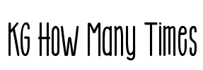 KG How Many Times Font Image