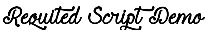 Requited Script Demo Font Image