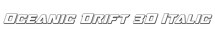 Oceanic Drift 3D Italic