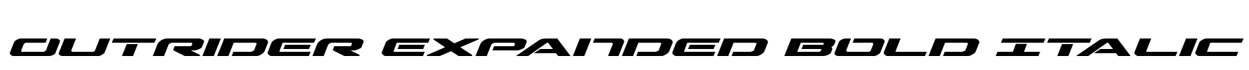 Outrider Expanded Bold Italic Font Image