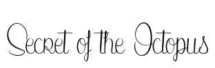 Secret of the Octopus Font Image
